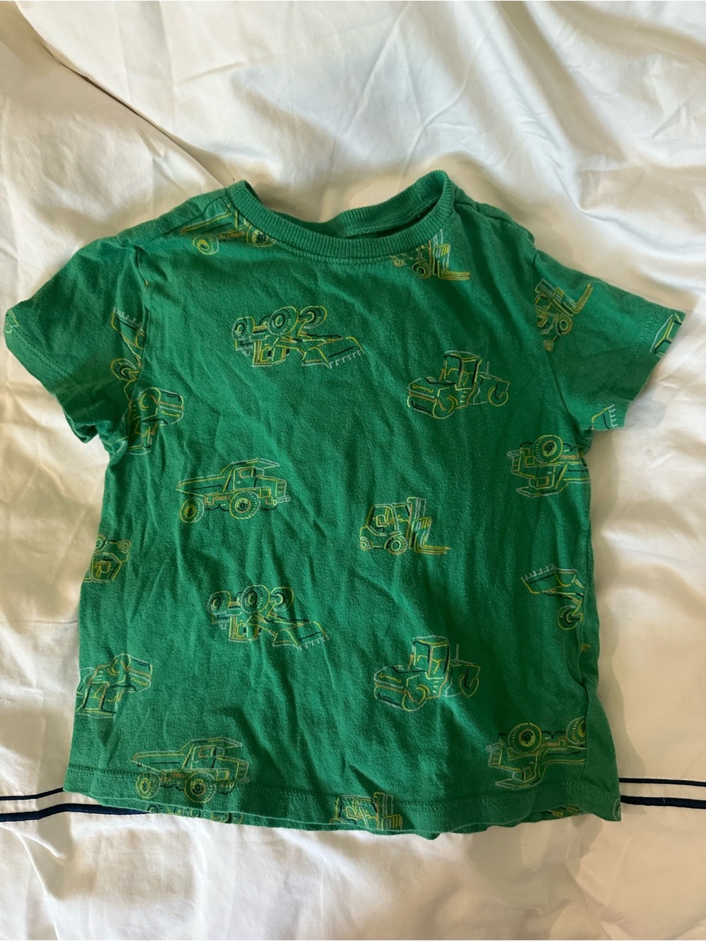 Old Navy Boys Construction Trucks Graphic T Shirt Green Size 5T